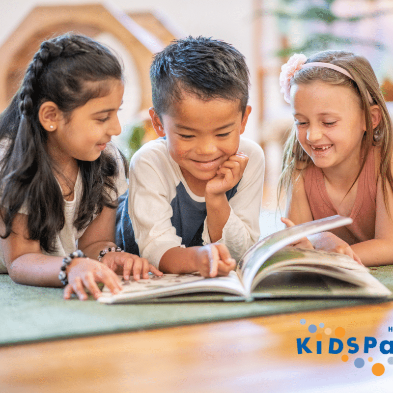 Children engaged in activities at KidSpark, highlighting the flexible childcare options available in Arlington