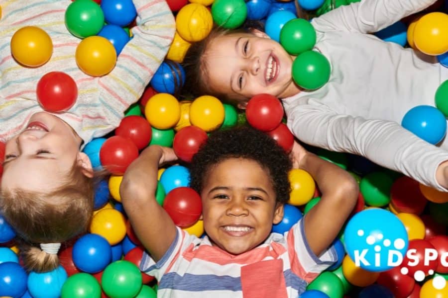 Kids enjoying the benefits of hourly childcare at KidsPark